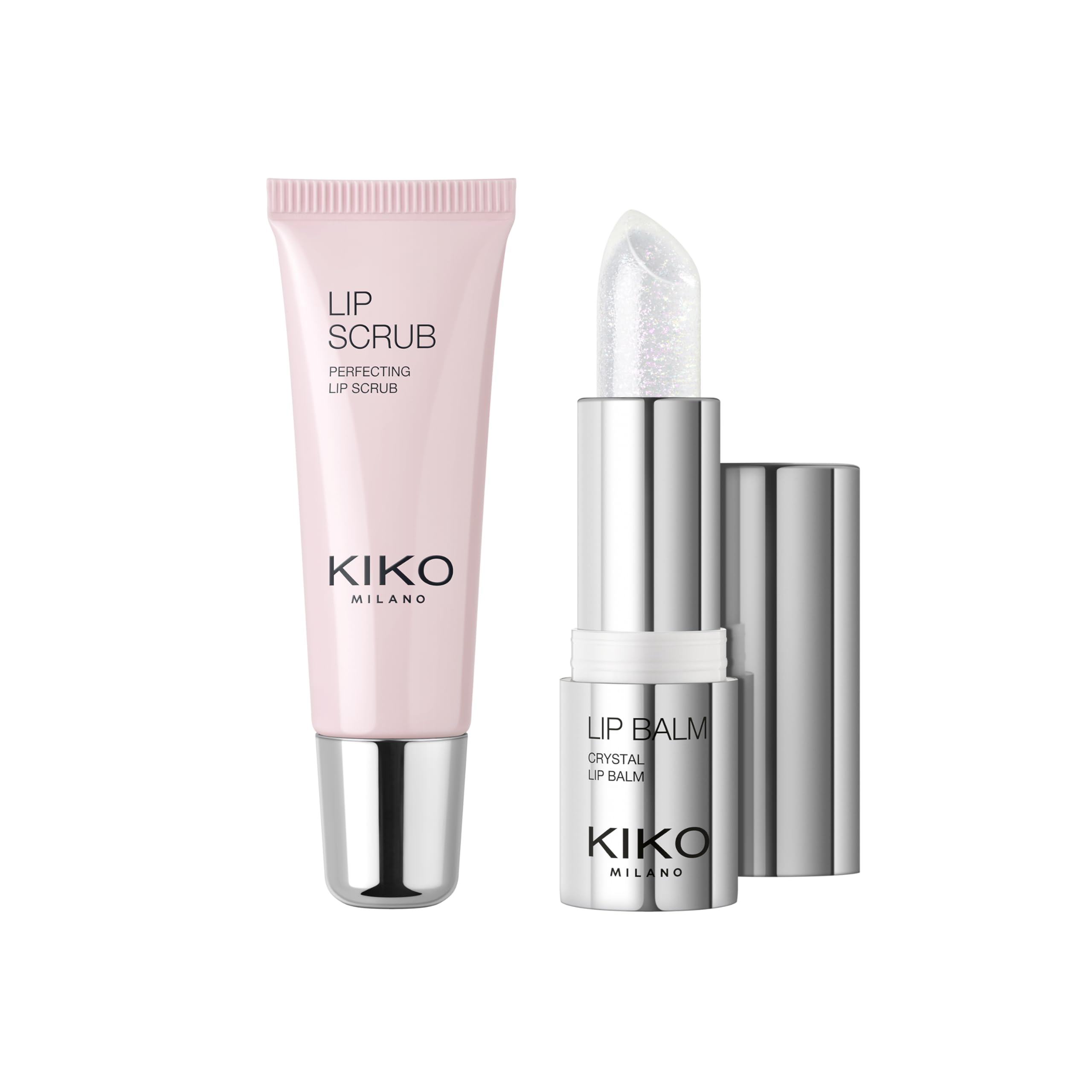 KIKO Milano Dreamy Lips Caring Set, Zestaw Do Pielęgnacji Ust: Połyskujący Balsam I Peeling