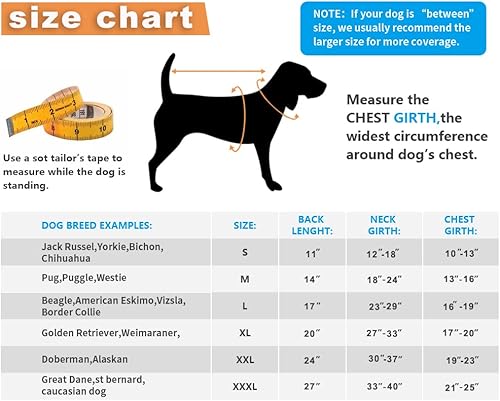 Miniatura 5 de Fragralley Abrigos cálidos para perro, chaqueta de invierno para perro con acolchado grueso, ropa para perro resistente al viento para clima frío,