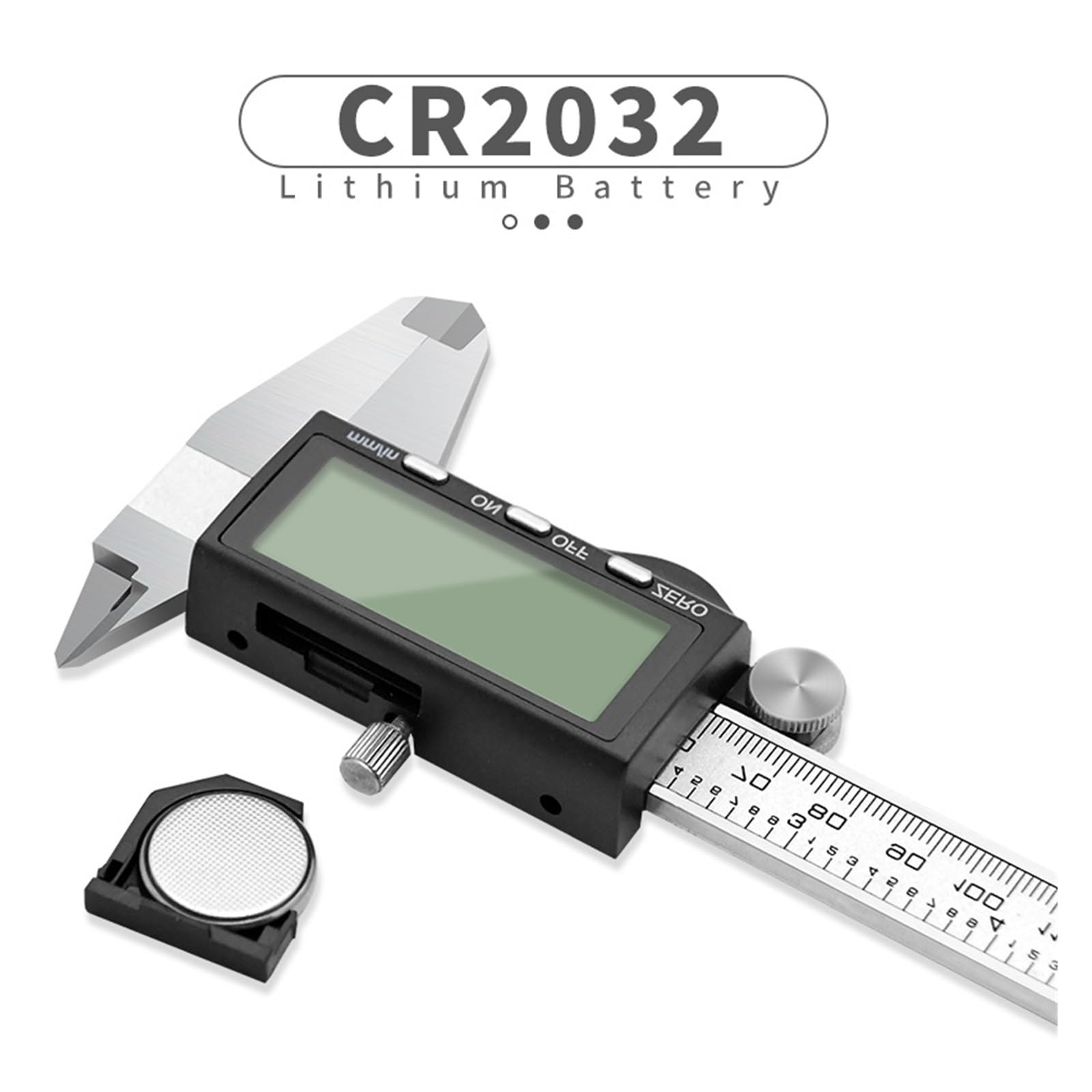 Micrómetro Calibrador digital de 150 mm, 200 y 300 con pantalla LCD grande, calibrador dígitos Vernier metal, herramienta medición(0-300mm)