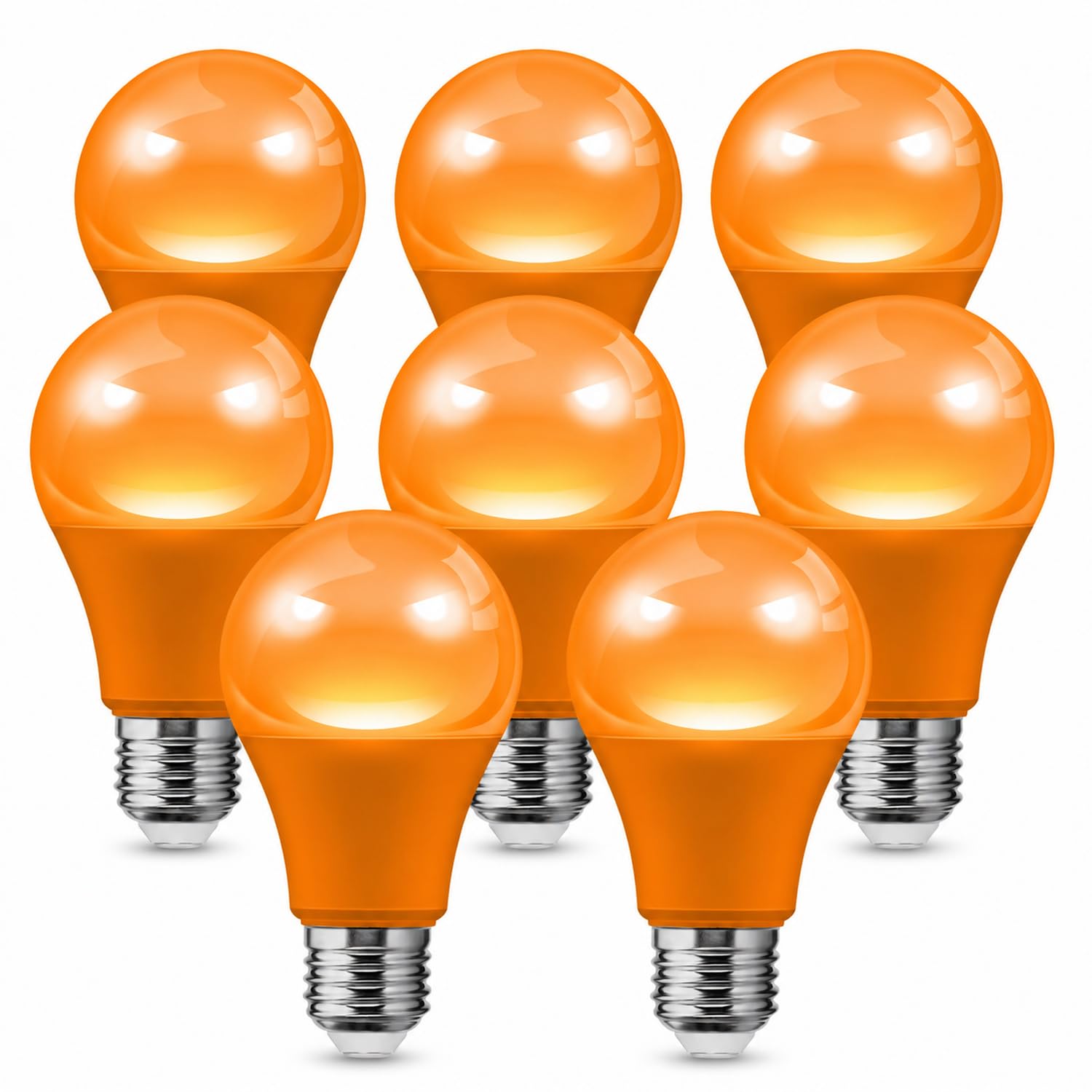 L LOHAS LED Halloween Orange Light Bulbs Outdoor, Orange Colored Light Bulb