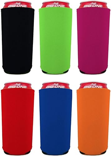 Neopreno en blanco de 24 onzas. Can Coolie (paquete de 6 unidades)