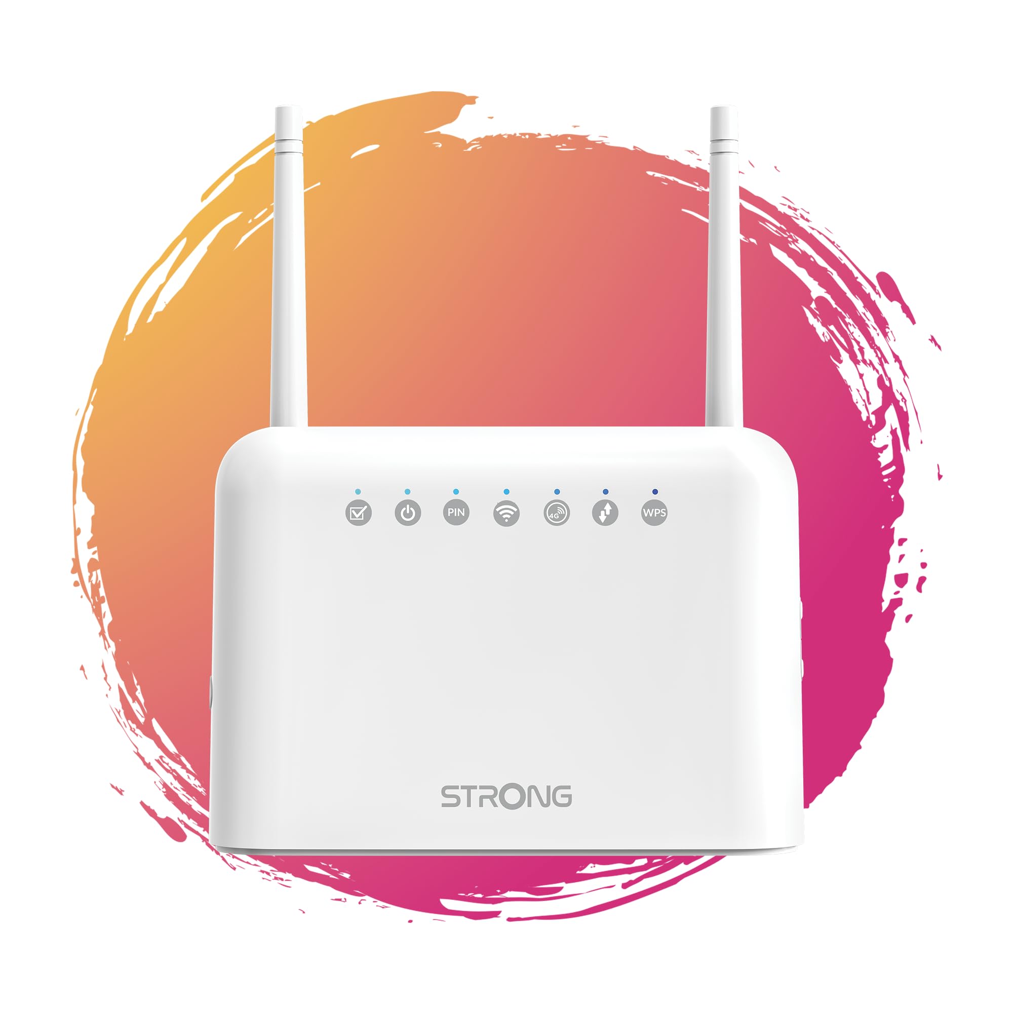 STRONG Routeur 4G LTE Cat 4 150 Mbps|WiFi 300 Mbps|Modem|Hotspot|4 Ports Ethernet|Compatible Tout opérateur et Carte SIM|2 antennes SMA détachables|Garantie 4 Ans