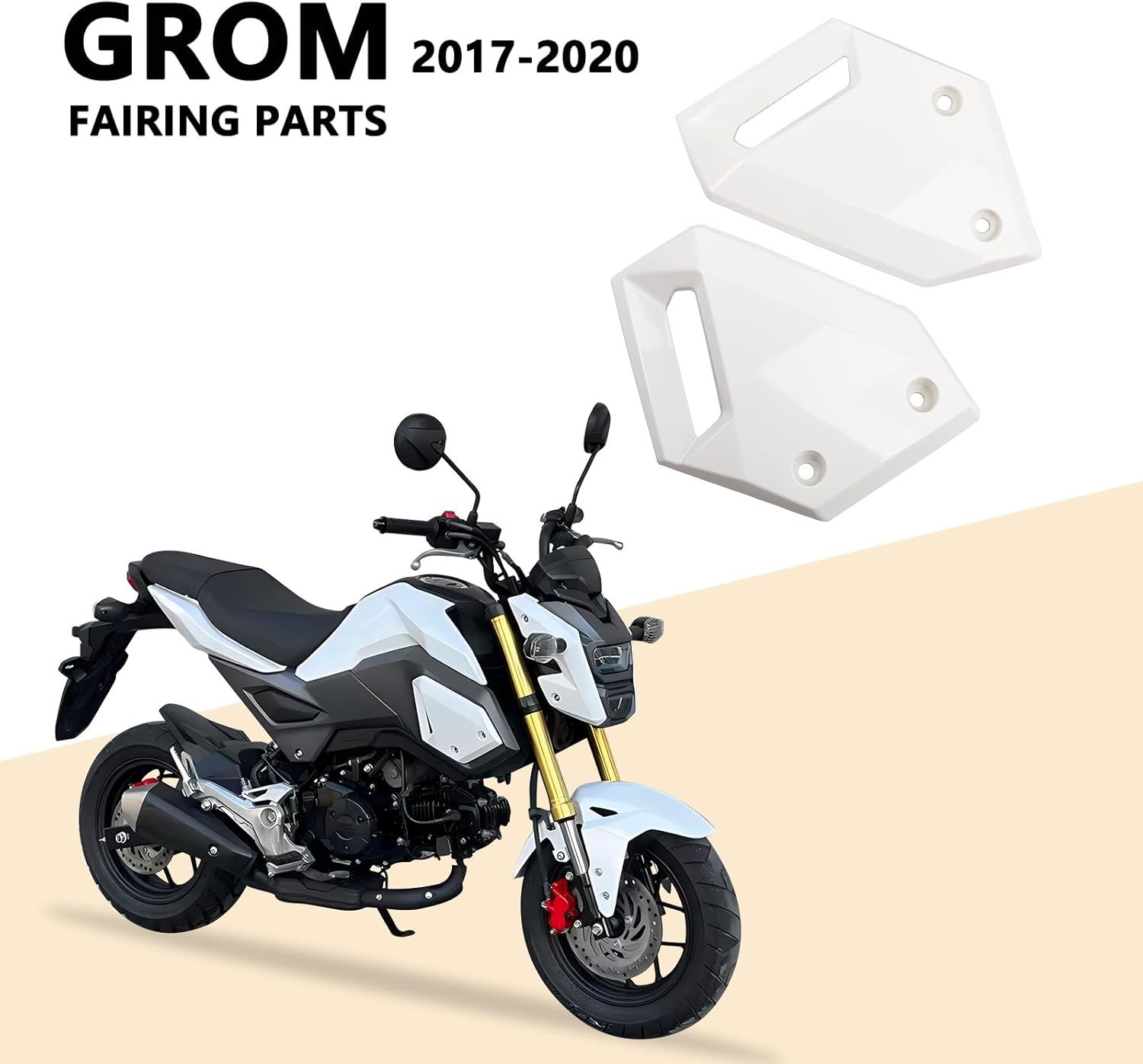 Minho Motorcycle Pearl White Side Decor Cover Fit For Honda Grom Msx125 SF 2016-2020 Fairings Kit Parts