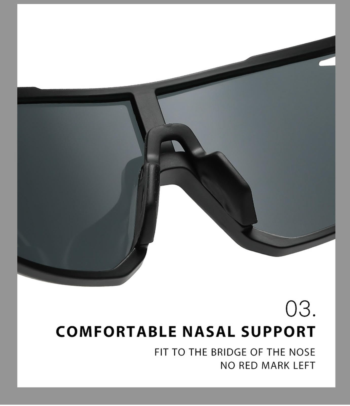 Sonnenbrille Sport Übergroße Quadratische Rahmen Brille Für Radfahren, Laufen, Fahren Mit Uv400 Schutz-c