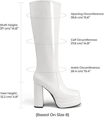 Miniatura 2 de DREAM PAIRS Botas altas hasta la rodilla con plataforma y tacón para mujer, botas Gogo largas y gruesas para otoño