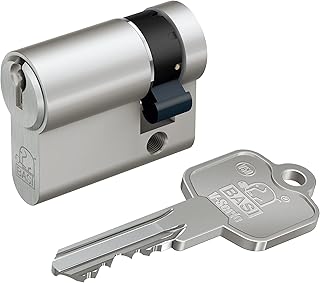 BASI | V50 Profil-Halbzylinder 10/30 mm | Zylinderschloss mit 3 Schlüsseln | Für Garagentore Schlüsselkästen Schränke | Verschiedenschließend