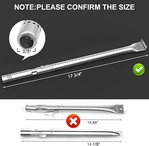 Miniatura 6 de Piezas de repuesto para parrilla Charbroil Performance de 4 quemadores 463342119, 463342118, 463332718, 463347017, 463376519, piezas de repuesto