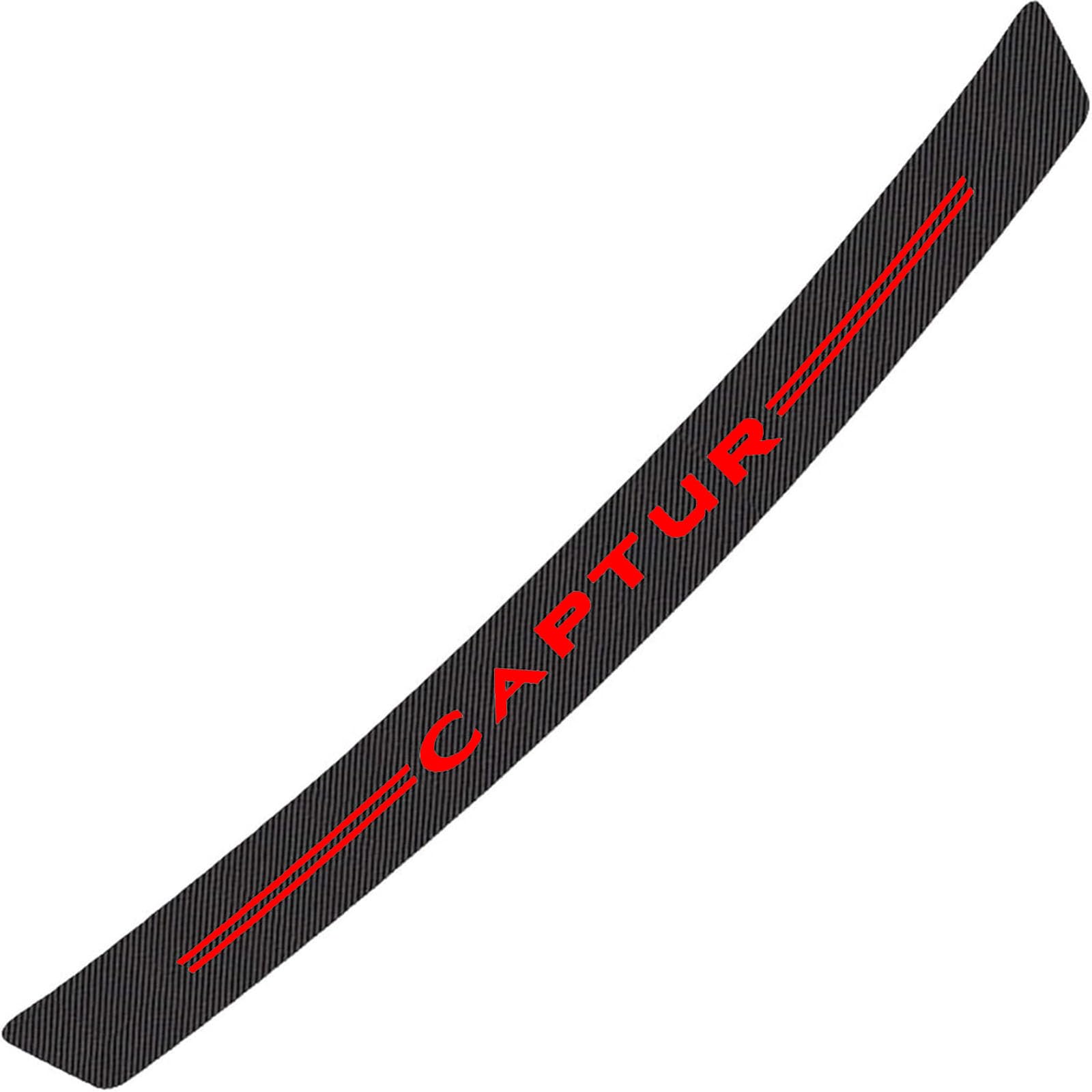 KLHYWEN Car Rear Bumper Protectors for Ren-ault Captur, 90cm Tailgate Trim Strip Trunk Door Sill Edge Guard Carbon Fiber Anti-scratch Sticker Styling Accessories,Red