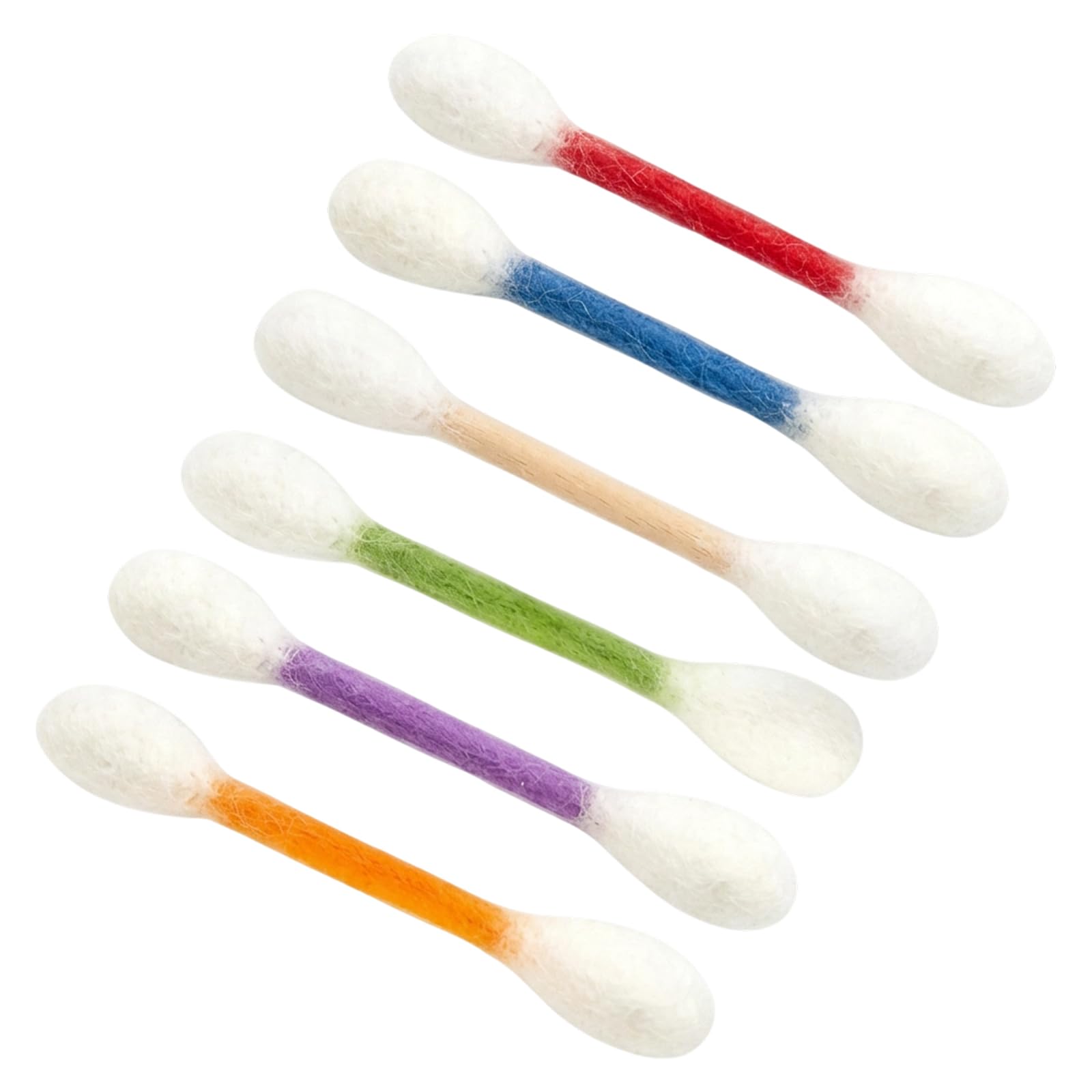 FveVqe 6PCS Giant Cotton Bud Cat Toy, Giant Cotton Swabs Cat Toy