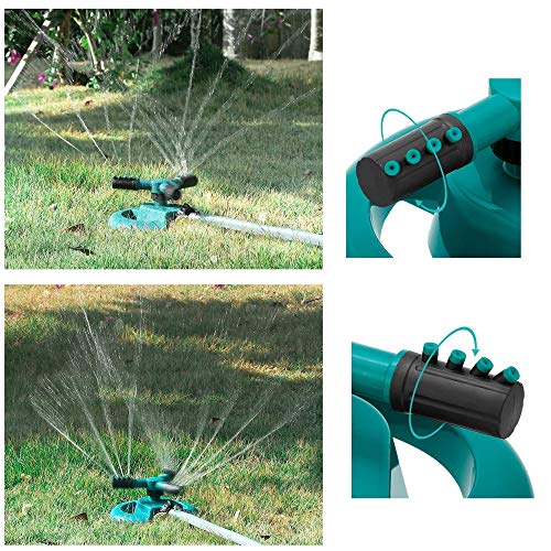 SUQ Automatische Tuinsproeier, Automatische Gazonsproeier, 360 Graden, Verstelbaar 3-Arm Draaiend Sproeisysteem, voor… - Afbeelding 8