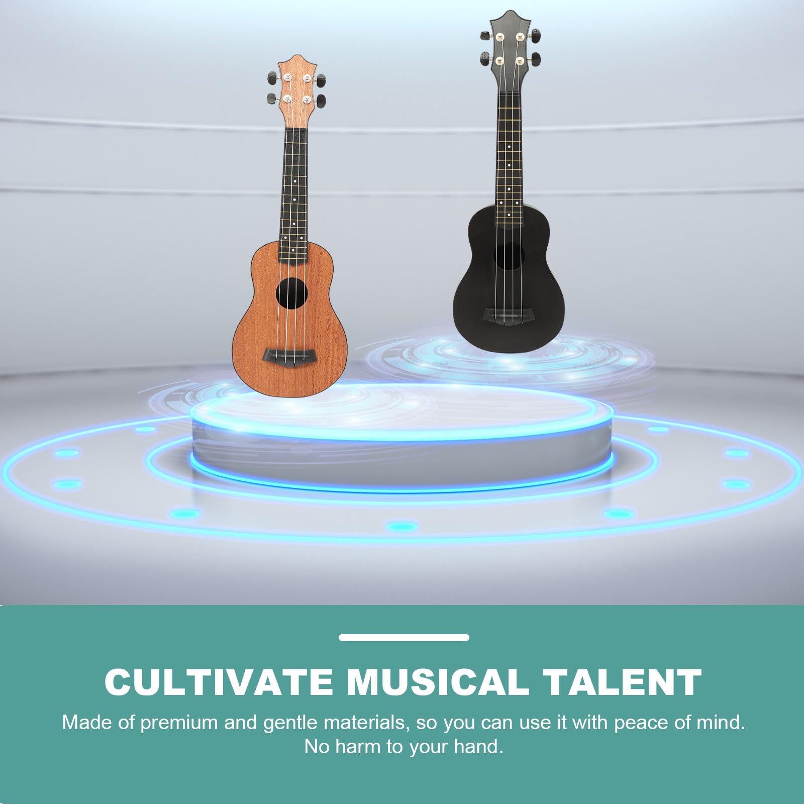 Ukelele para Principiantes Niños Guitarra Acústica de Madera Soprano 21 Pulgadas Instrumento Musical Fácil de Tocar y Resistente Desarrollo Infantil Color Aleatorio
