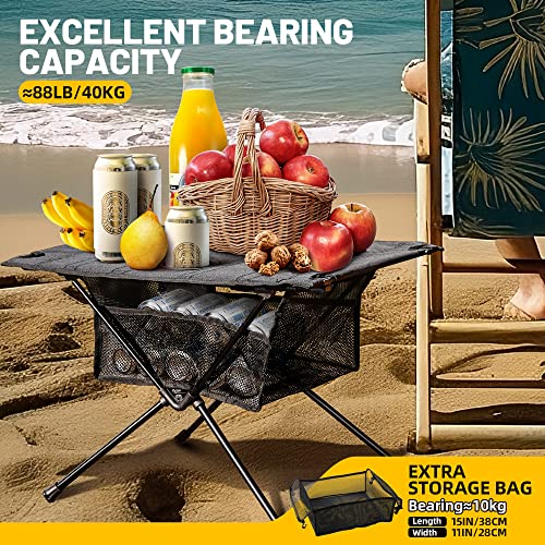 ZUNE LOTOO Portable Lightweight Camping Folding Table, 60x40x40cm Large Waterproof 35kg Bearing Capacity Sturdy Picnic Table - Image 2