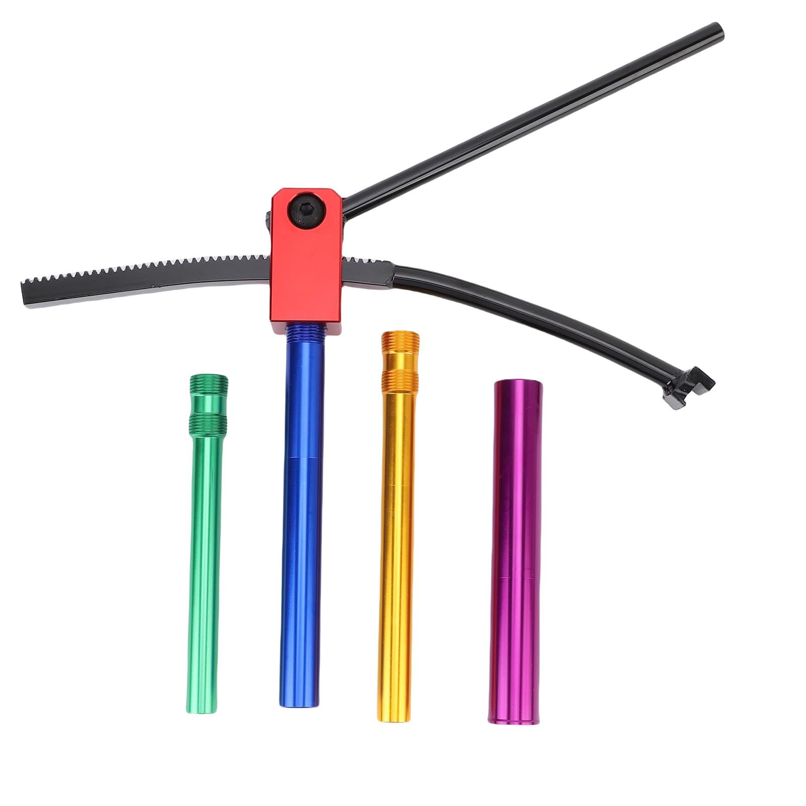 Luqeeg Outils pour Changer Les Pneus de Moto Tout-Terrain Kit de Changement de Pneus avec Système D'engrenage Puissant pour Simplifier L'installation Tiges de Support Multiples