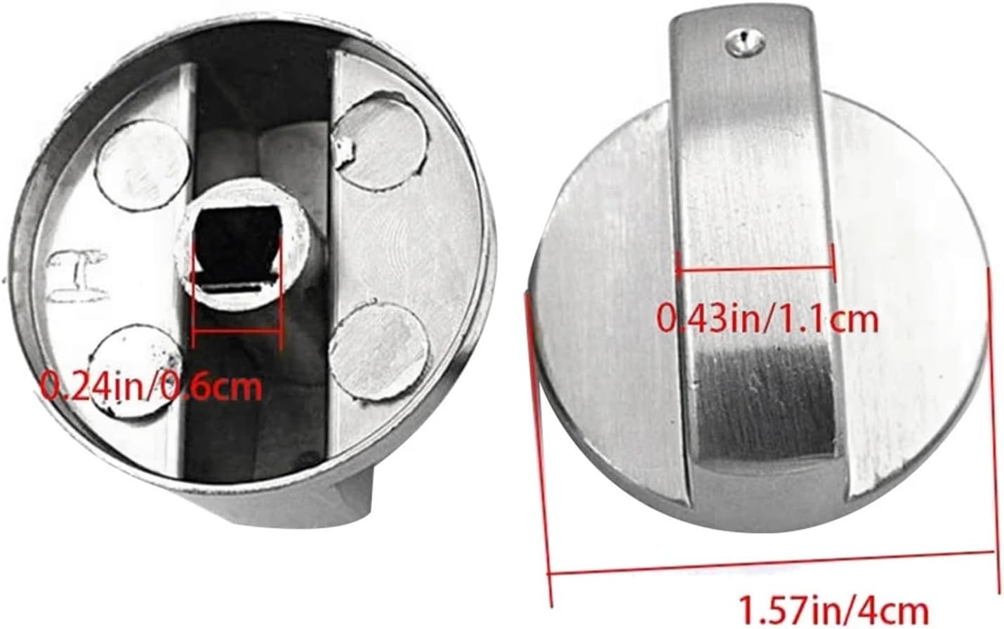 6pcs Cookware Knobs, 6mm Gas Stove Knobs Stove Replacement Metal Knob Accessories For Kitchen Gas Oven Knobs