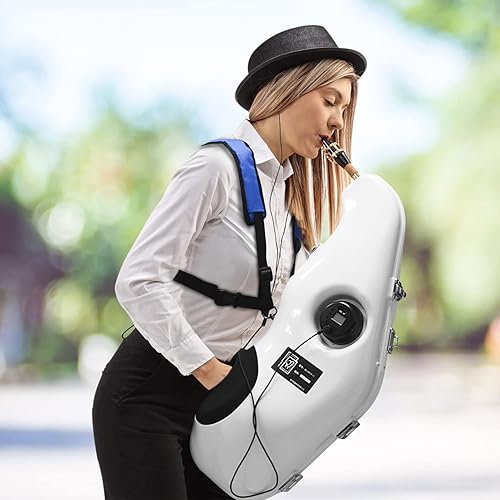 Miniatura 3 de Silenciador de saxofón alto y eliminador de ruido, silenciador electrónico multifuncional para principiantes, practica en cualquier lugar sin