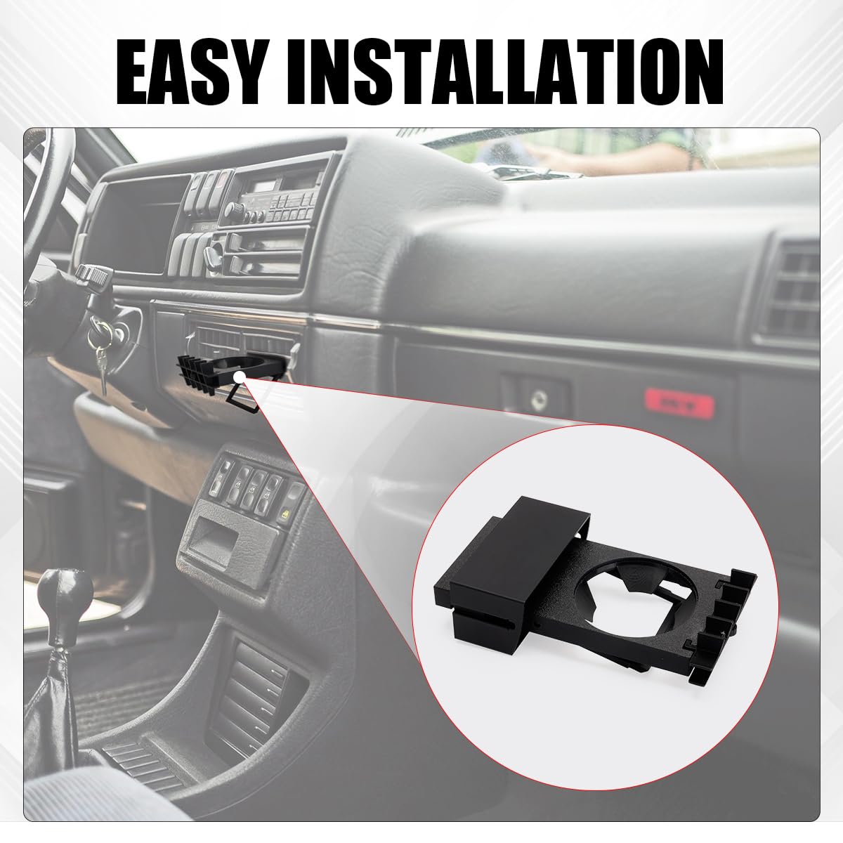 Portabicchieri per VW Golf 2 Mk2/VW Jetta 2, con inserto retrattile per bocchetta dell'aria, per varie lattine di bevande, tazze da caffè