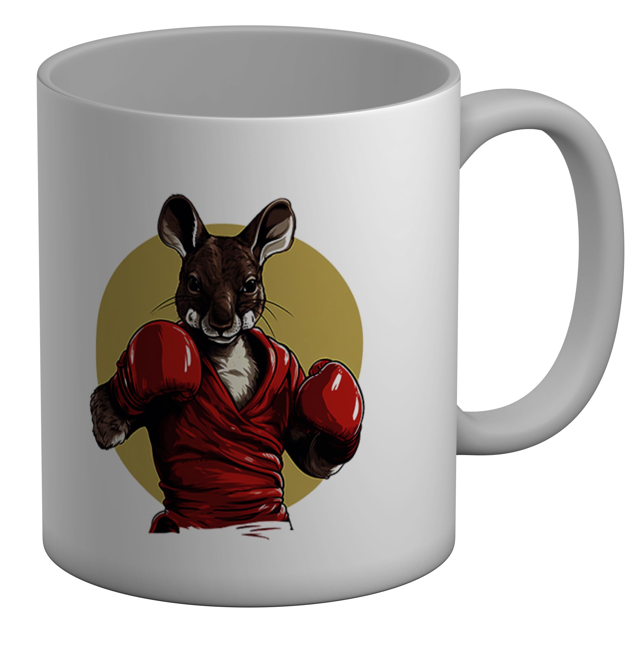 Shopagift Boxing Kangaroo Mug Boxer Champion Fighter Gloves White 11oz Large Gift Ceramic Cup