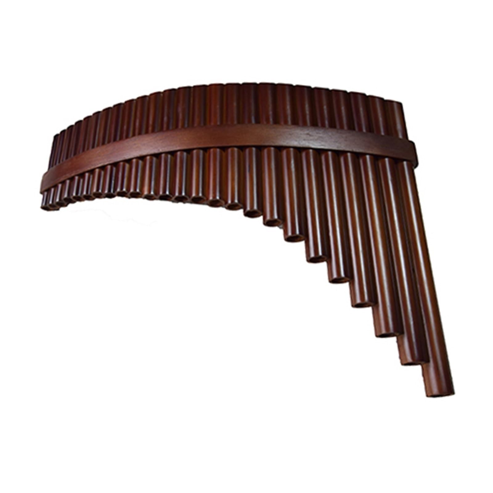 Pan Flute Instrument Pan Flute Beginner's Guide 25-pipe C-tone G-tone Wooden Strips And Hoops Pan Flute With Cowhide Bag(G,L)