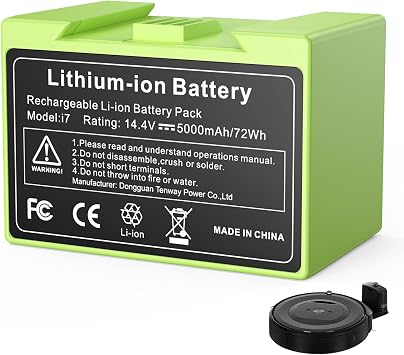 PENGJBATTER 14.4V 5000mAh ABL-D1 Replacement Battery, Compatible for iRobot Roomba i & e Series, Compatible with Roomba i7 i7+ 7150 7550 i3 i3+ 3150 3550 i4 i4+ 4150 4552, for e5 e6 e5150 e5152 e6198