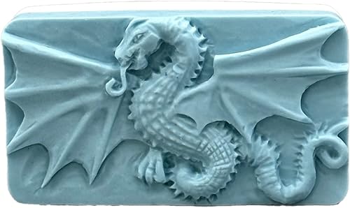 Miniatura 8 de Juego de 4 moldes de silicona con diseño de dragón para hacer jabón, resina, yeso, huevo de ojo de dragón