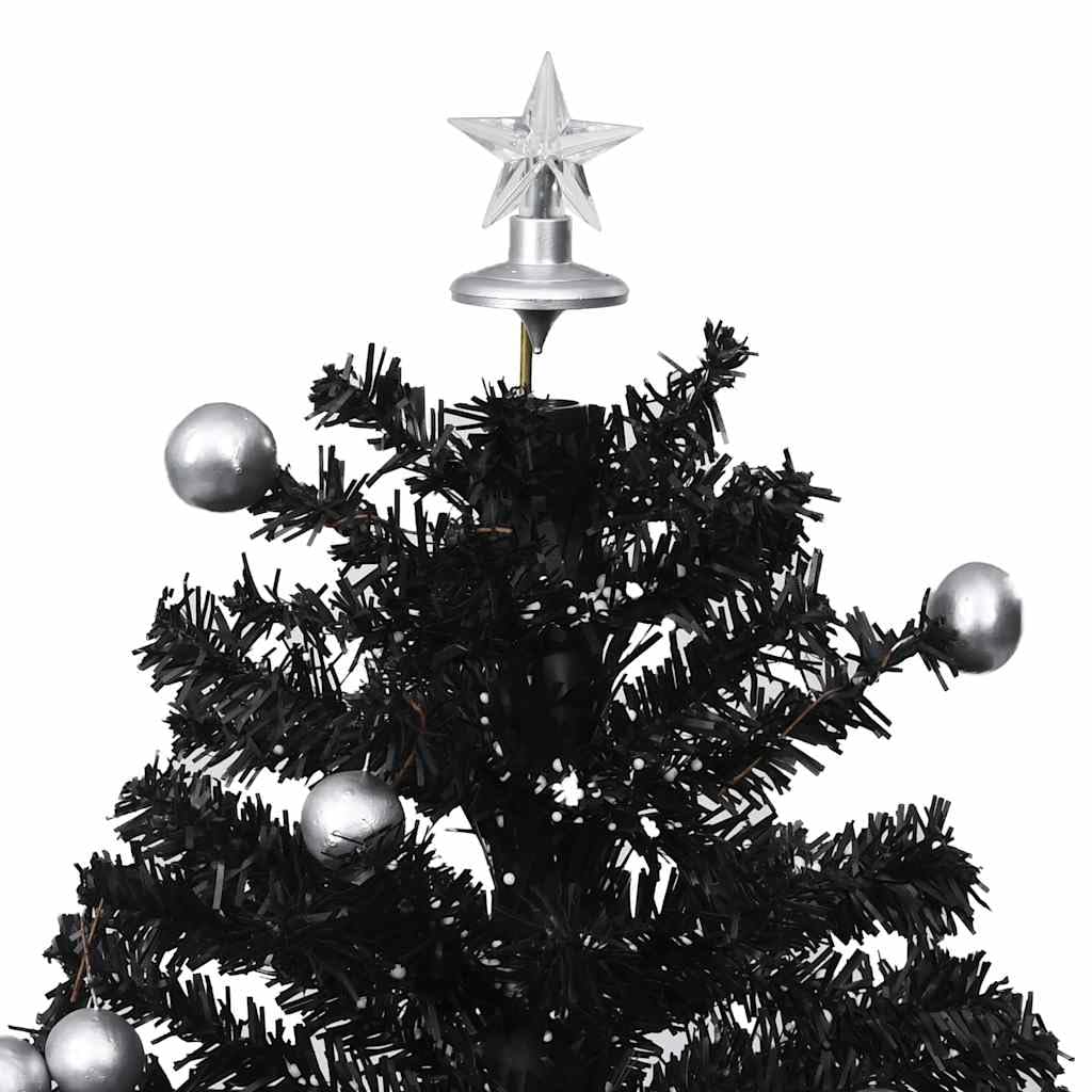 Árbol de Navidad Artificial con Efecto de Nieve Cayendo, Luces y Adornos Festivos, Incluye Base en Forma de Paraguas y Melodía Alegre para Decoración Navideña