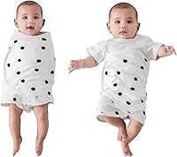 Nenolix 2-Pack Newborn Swaddle Wraps - Quiet Velcro Prevents Startle Reflex & Face Scratching, Soft Breathable Cotton for Daytime Naps - Small Dots