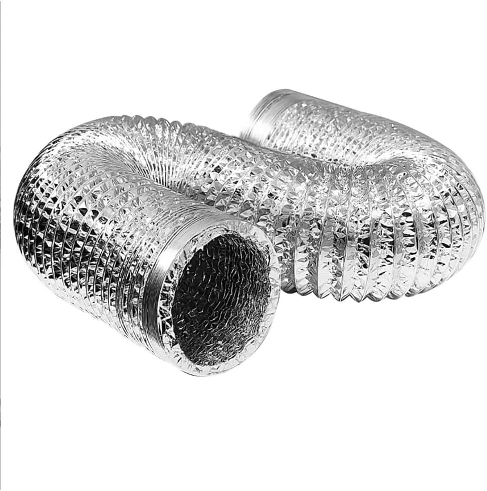 Aluminum Foil Hose Inner Diameter 100mm Flexible 1.5-6m Pipe Ventilation Duct Ventilation Hose Dryer Hood Exhaust Duct 1pcs(4m)(1.5 m)
