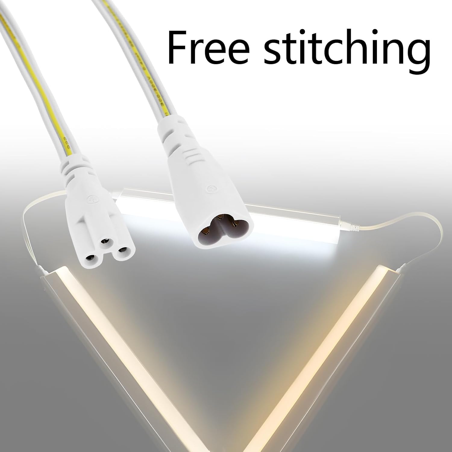 4pcs 3pin Male to Female Lamp Connecting Wires LED Bulb Connecting Wire LED Strips Connecting Cable Linkable Cords for LED Lamps Halogen Lamps CFL Bulbs