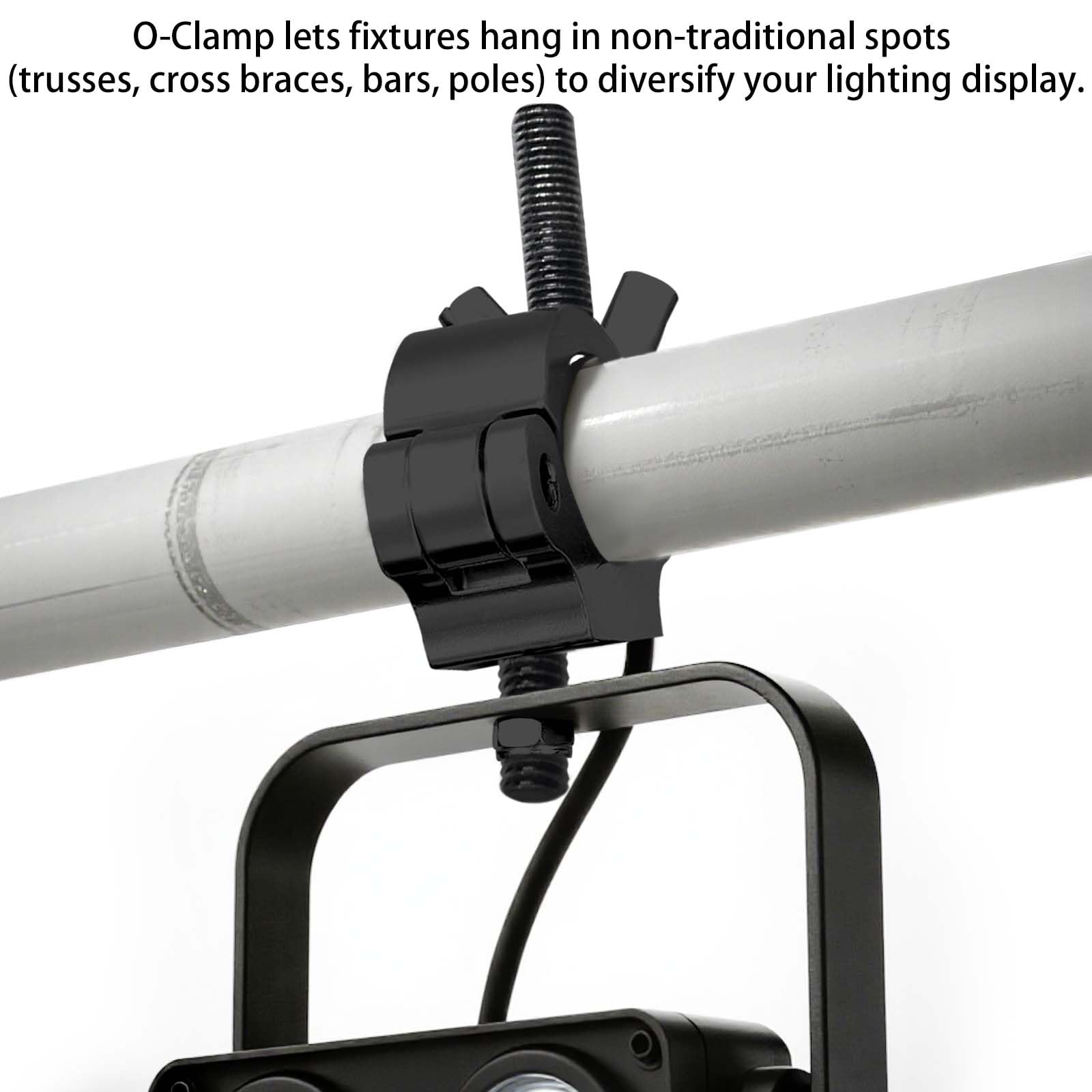 2Pack Morsetti Luci Scena per Traliccio Stage Lighting O Clamps 40mm-52mm Morsetto Truss Clamp Ganci per Luci, Carico 100kg Gancio per Teste Mobili Luci da Palco