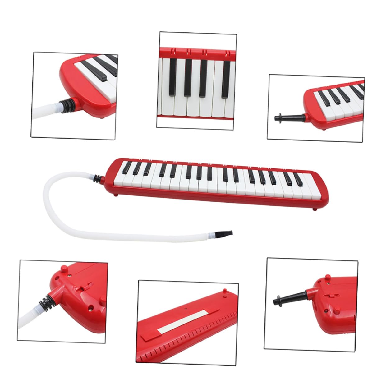 Melodica 37 Tasti Strumento a Chiave Con Custodia Rossa Leggera Portatile Strumento Musicale Per Principianti Amanti Musica