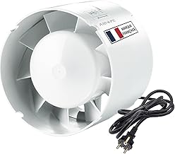 125 mm Axial Extractor, High Quality Inline Fan, Very Quiet, Low Consumption, for Bathroom, Toilet, Kitchen, Office, Curtain, Greenhouse, Garage