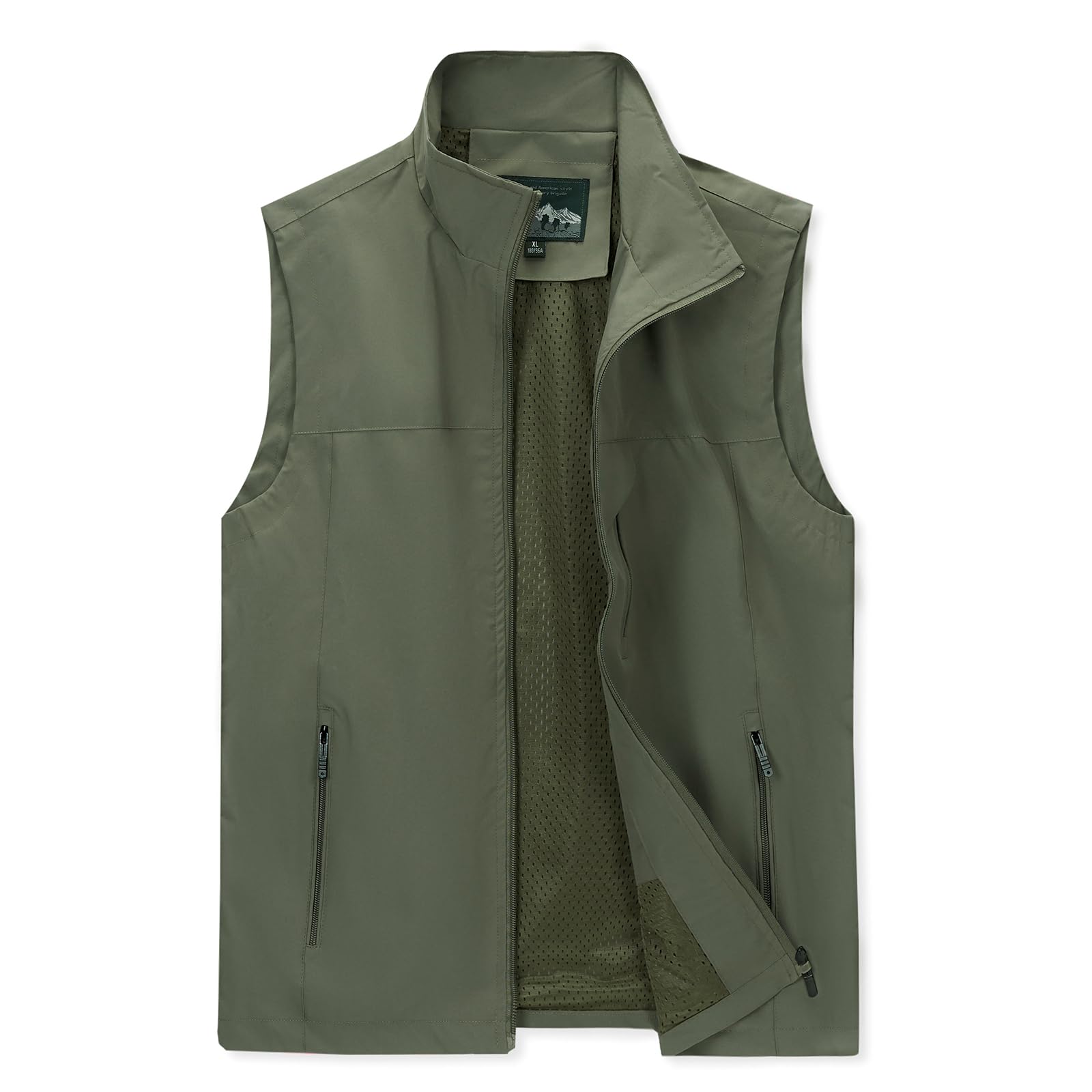 LBL Leading the Better Life Herren leichte Sommer Weste, Outdoor Freizeitweste mit mehreren Reißverschlusstaschen