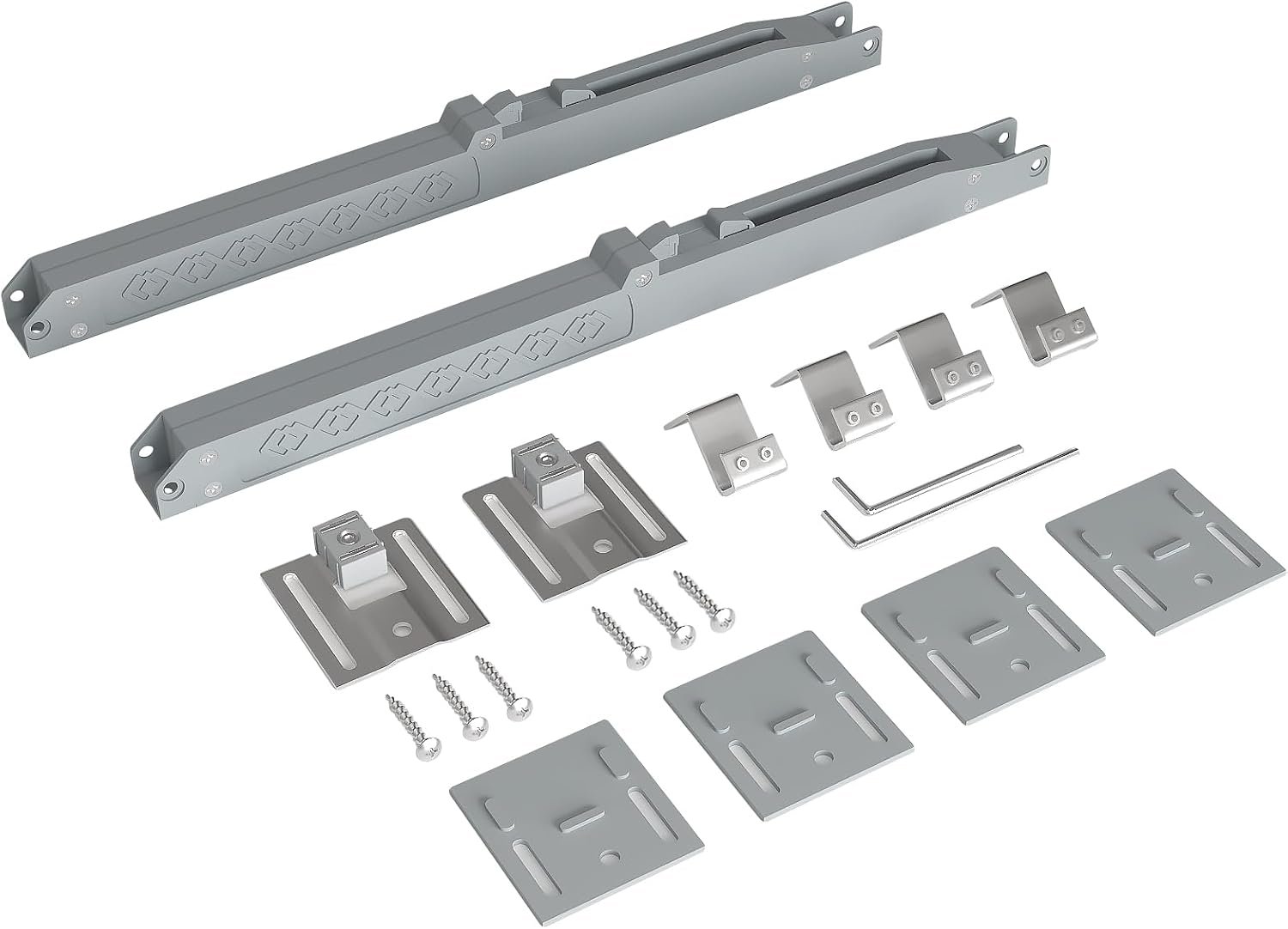 2PCS Barn Door Soft Close Mechanism, Upgraded Universal Weight Compatibility Support Door up to 160lbs, Effortless Opening Smooth Closing Hole-Free Sliding Door Hardware Spring Buffer Damper