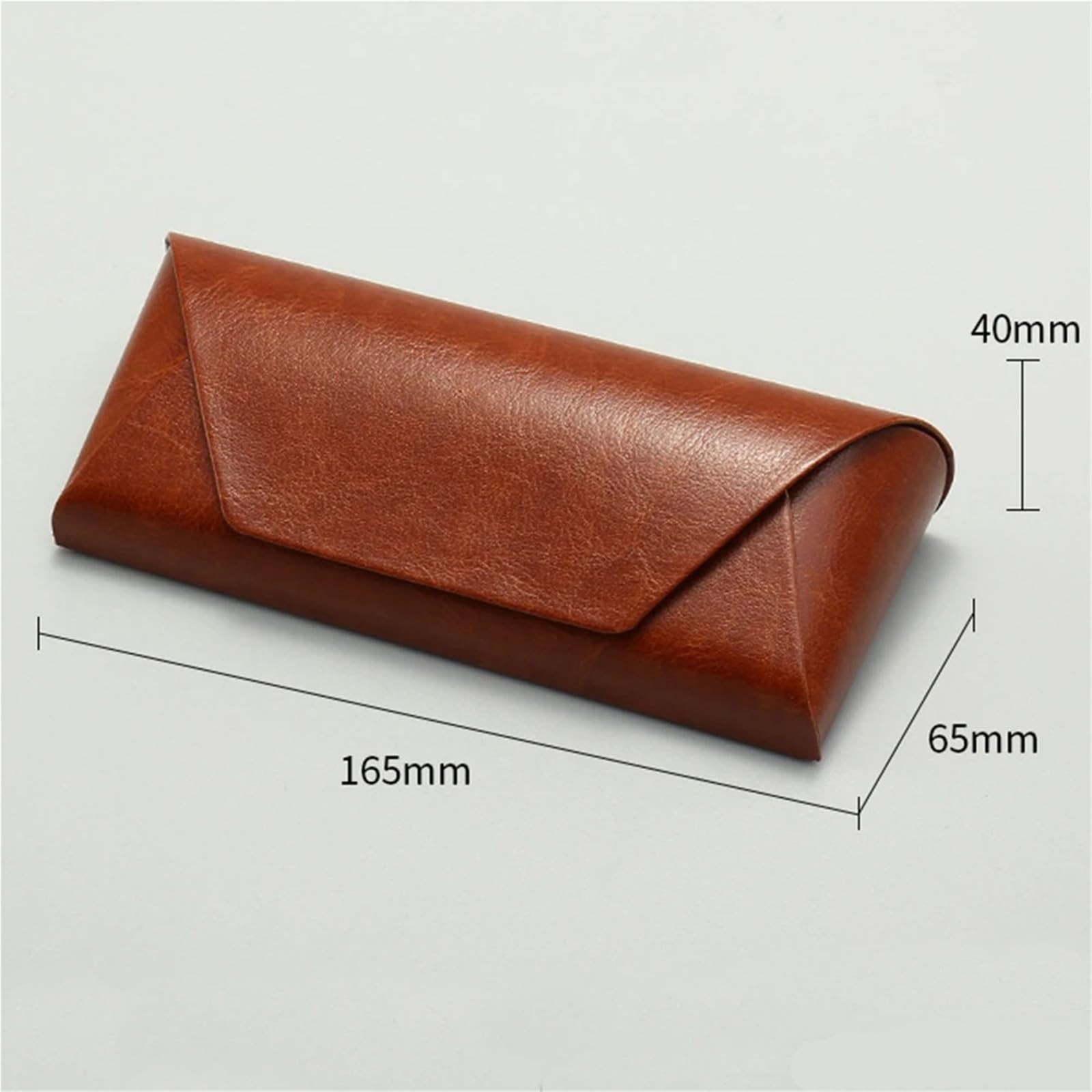 funda gafas Estuche Rígido For Gafas De Sol Retro Cuero Sintético Marrón For Hombre, Con Diseño Artístico Anticompresión Y Soporte For Miopía
