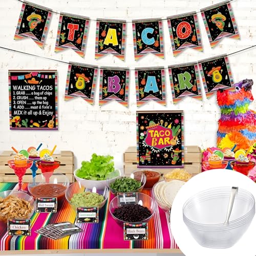 FoldTier 36 Pcs National Taco Week Bar Kit Mexican Taco