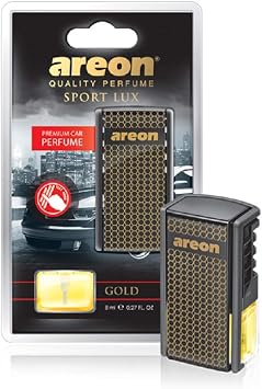AREON Car Perfume - Vent Clip Car A/C Freshener - Gold Scent - 8 ml. 0.27 Fl Oz.