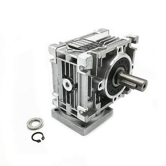 Worm Mechanical Gearbox for Nema23 Stepper Motor, NMRV030 Turbo-Worm Speed Reducer, 14mm Output Ratio 51 7.51 101 201 501-801 Gearbox Stepper Color 7.5 to 1, Size Dual Shaft