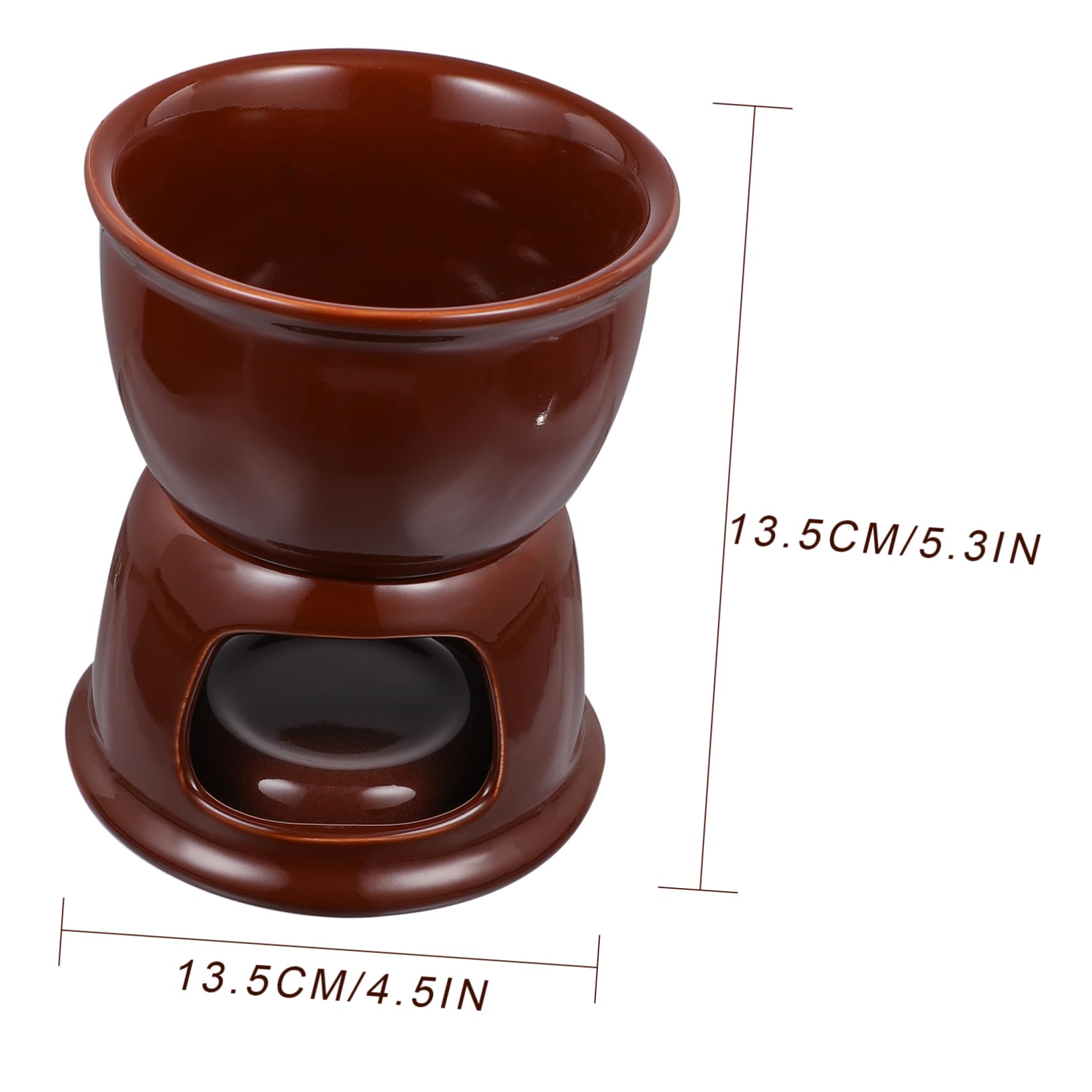 MOLUCKFU Ceramic Chocolate Melting Pot 1 Set Cheese Fondue Set for Melting Chocolate Candy Melts