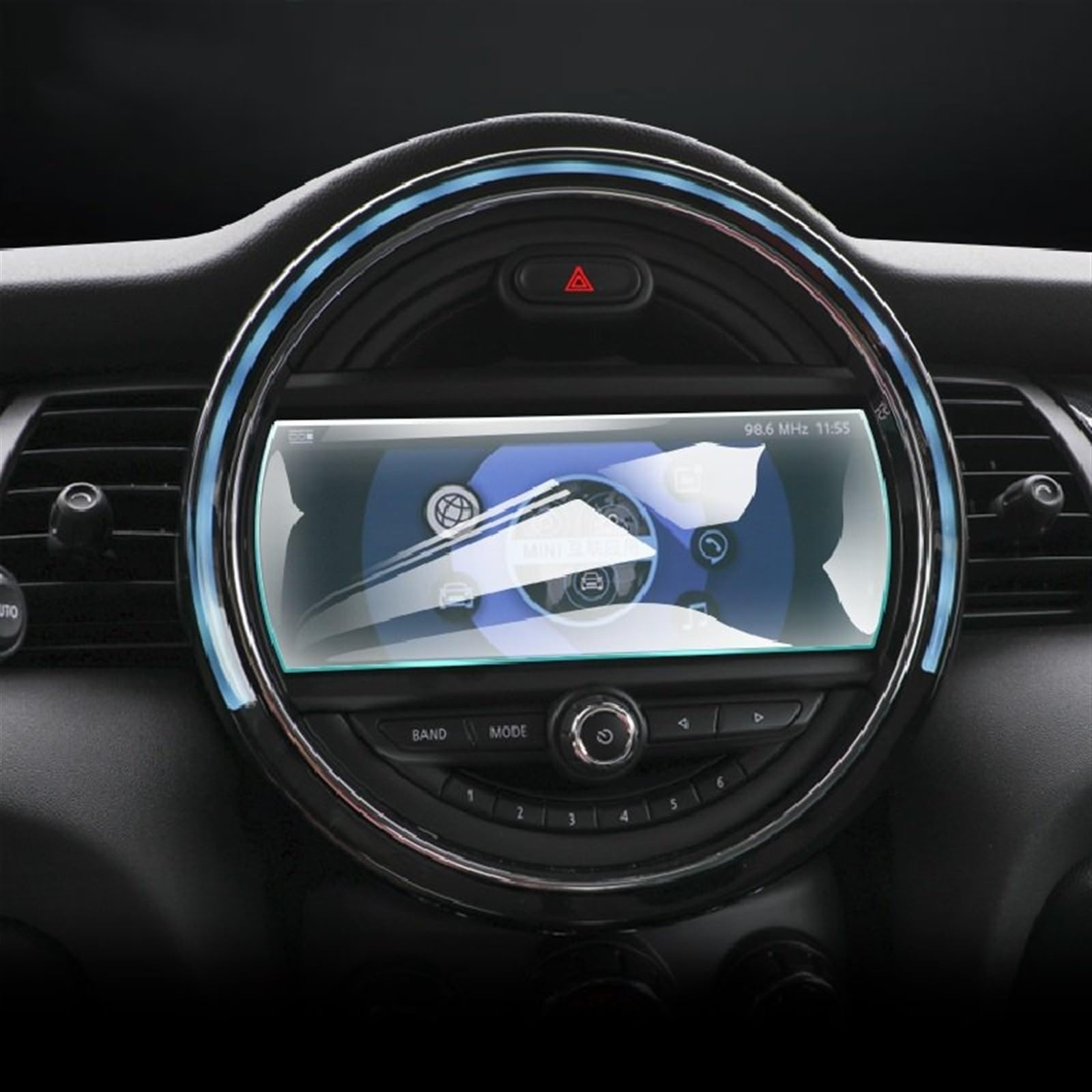 TREGOO navigation Protector Film Compatible With Mini For Cooper 2021 2022 2023 Car GPS Navigation Film LCD Screen Tempered Glass Protective Film Anti-Fingerprint Film Refit (Color : 6.5 Inch)