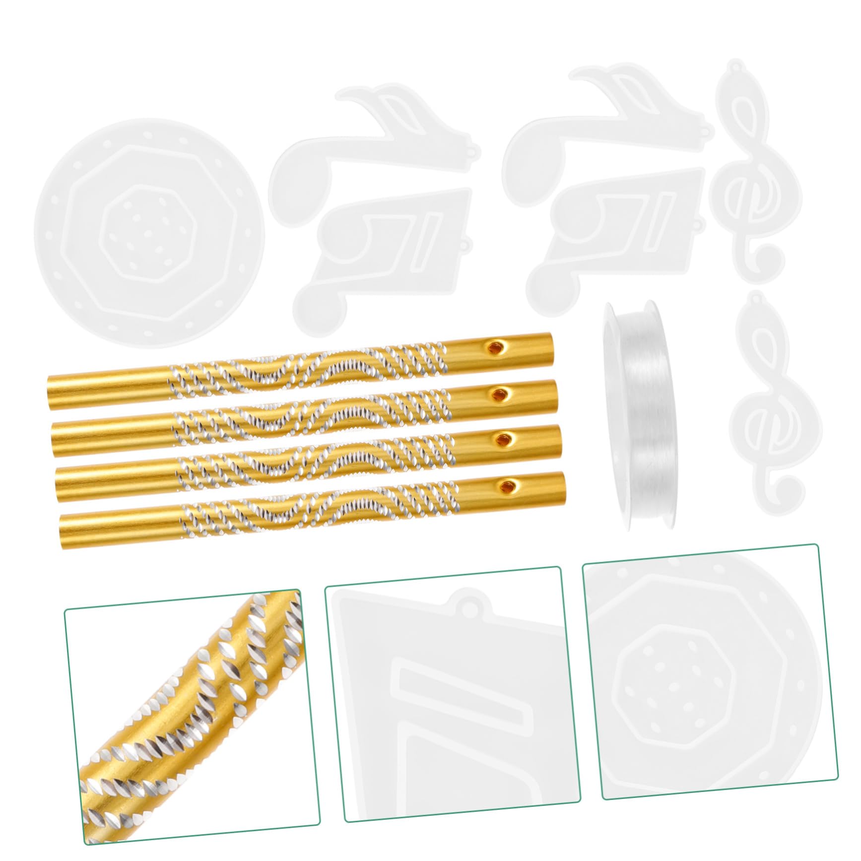 5 Juegos Moldes de Silicona para Fundición Diy Molde Flexible para Manualidades Casa Decoración Colgante Reutilizable con Diseño Creativo y Fácil Limpieza
