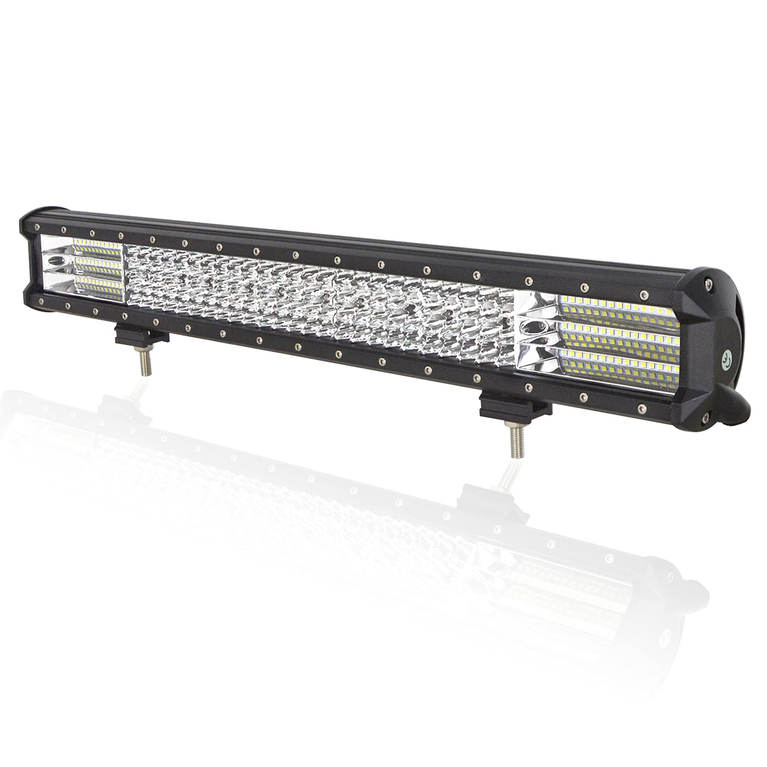 AUXTINGS 57 cm 570W 4 file LED Light Work Bar Spot Flood Trucks Truck 4X4 Boat Off Road Fog Lampada di guida, 12V 24V impermeabile
