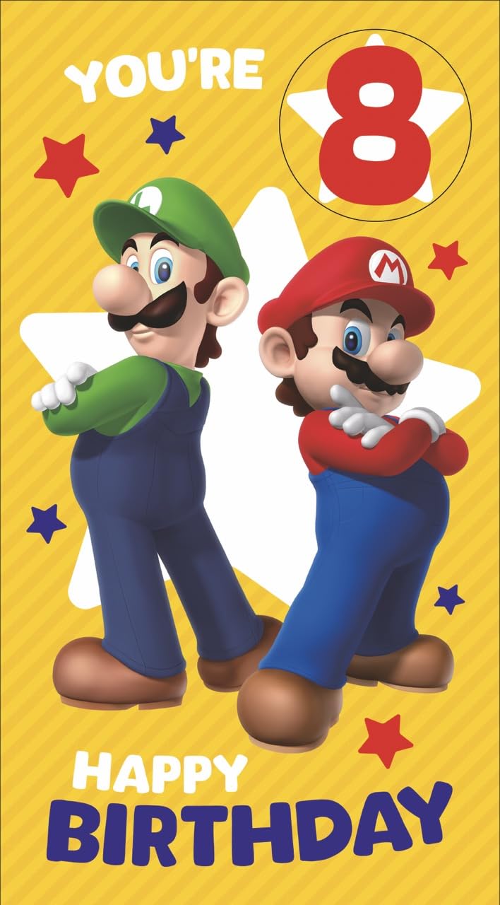 Danilo Promotions Ltd Super Mario Birthday Card with Stickers