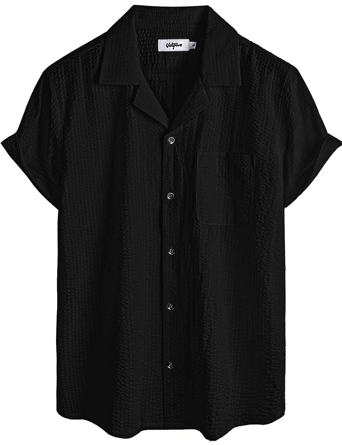 VATPAVE Mens Striped Summer Shirt Casual Button Down Short Sleeve Beach Shirts Cotton Shirts for Men