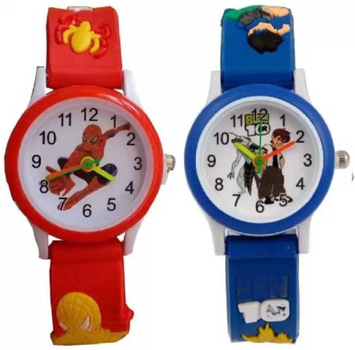 STYLEFLIX Analogue Spiderman Ben10 Kids Watch Girls & Boys (Pack of 2) (White Dial Multicolored Strap) (B09FY7DYRZ) Amazon Price History, Amazon Price Tracker