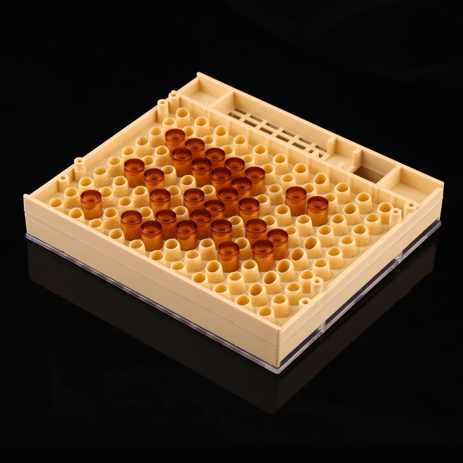 Nicot Système d'Élevage de Reines d'Abeilles, Kit Complet Apicole avec 110 Coupelles Cellulaires, 12 Blocs de Tiges, 10 Cages