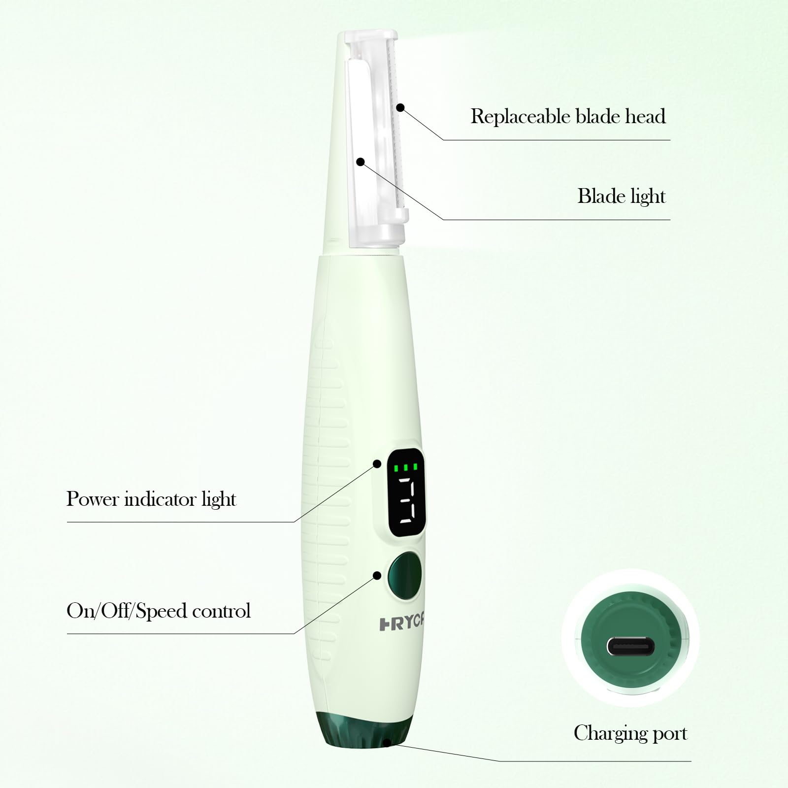 Sonic Rechargeable Dermaplaning Tool with LED Light and 3 Speeds