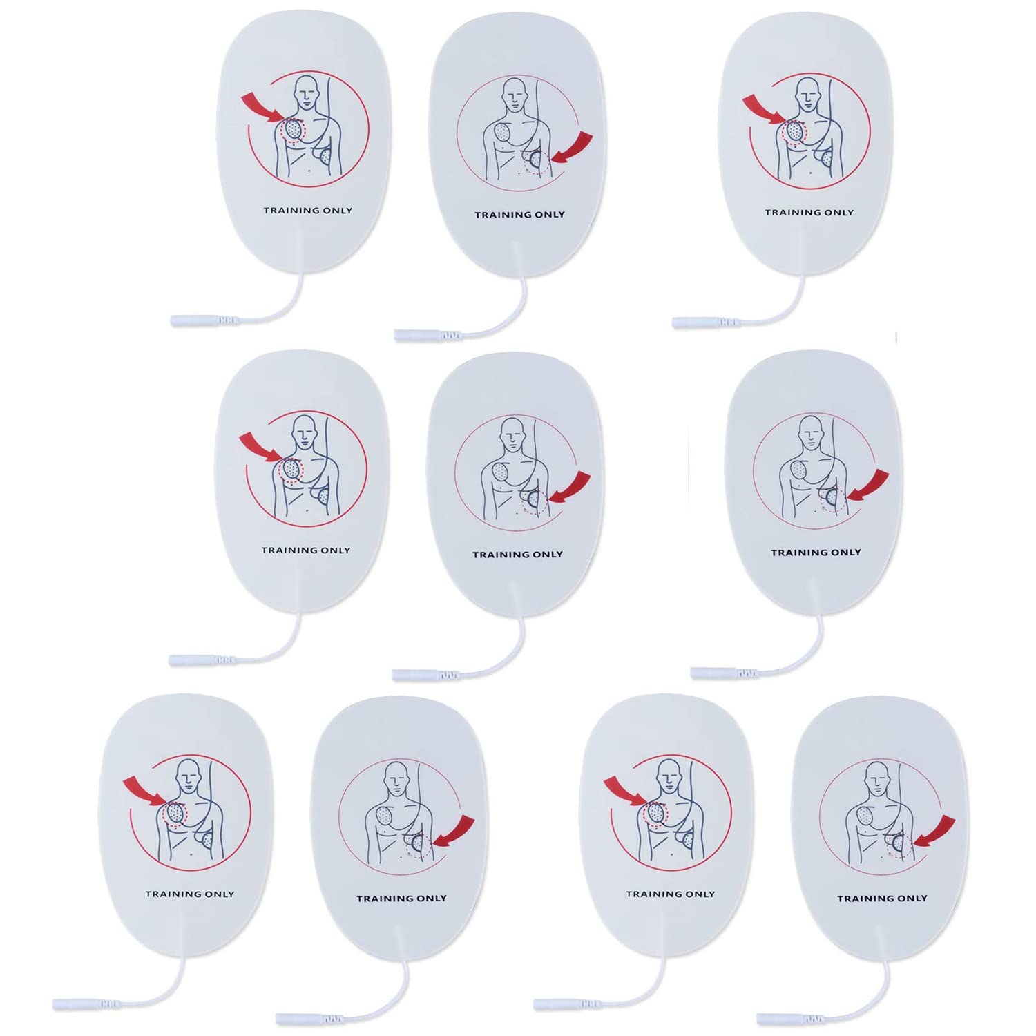 XFT AED Trainer Pads - Confezione Da 5 Elettrodi - Elettrodi Di Ricambio Per Addestramento AED Compatibili Con XFT-120C, XFT-120C , XFT-d0009, XFT-120GA (pediatrico - Foto 9