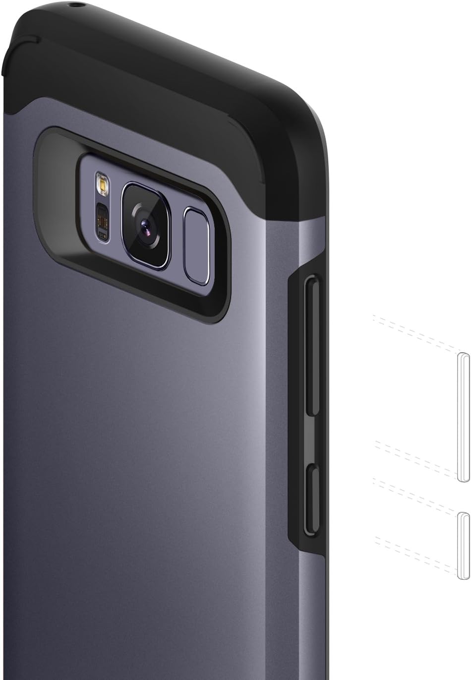 Caseology Legion for Samsung Galaxy S8 Plus Case (2017) - Orchid Gray
