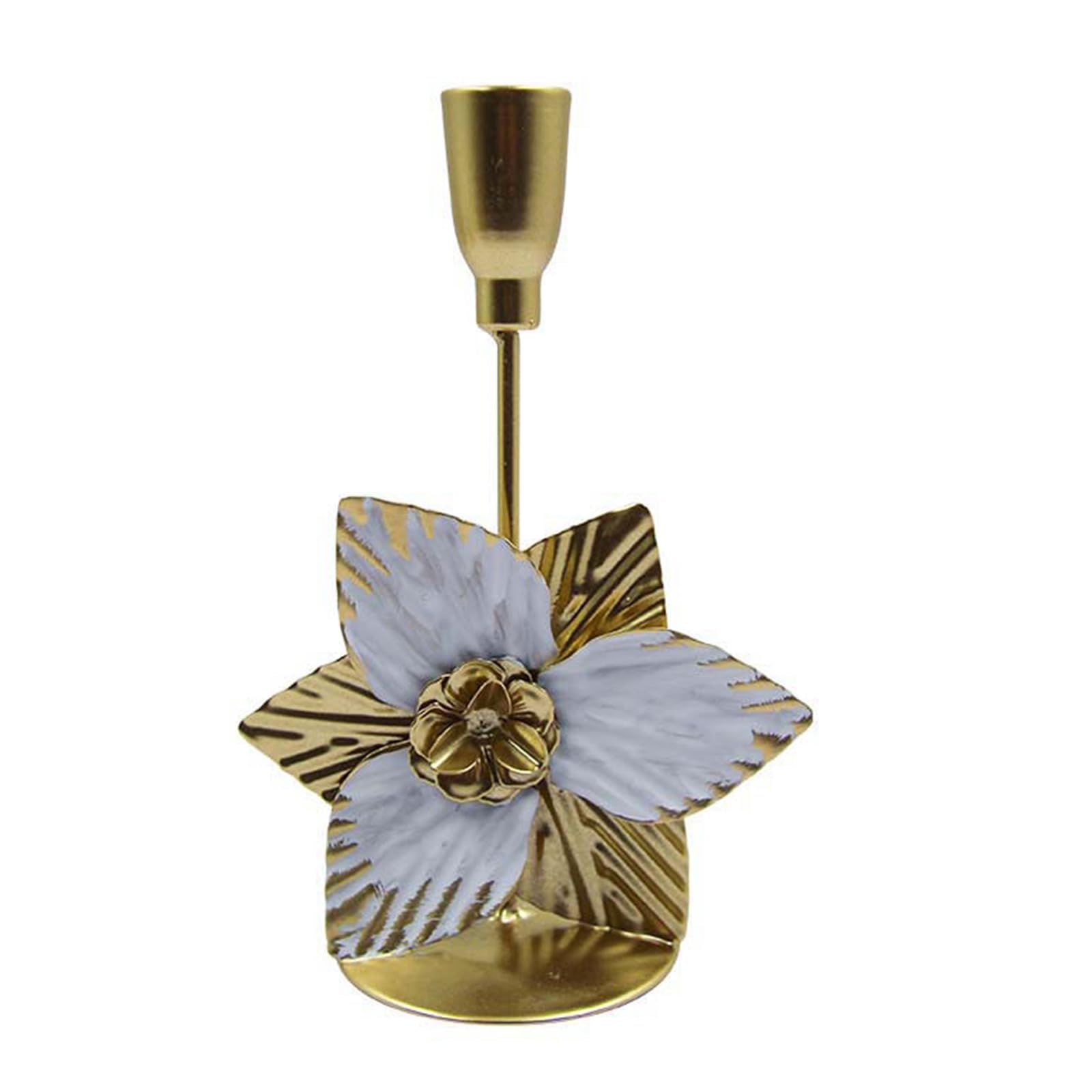 Jazuaiao European Vintage Candlestick Metal Flower Tealight Holder Decorative Taper Stand Centerpieces Decorations Dining Table Stand