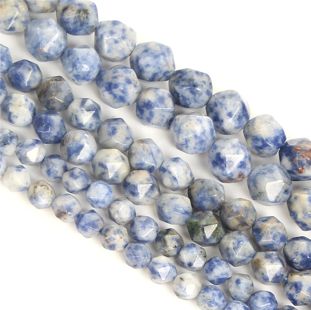 Perles en pierre naturelle point bleu pour sublimer vos ateliers bijoux DIY